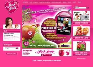 Il sito di Pink Lady in versione San Valentino